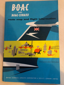 B.O.A.C and Cunard Flight Information Brochure