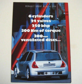 Transporterama Renault Sport Clio V6 24v Sales Brochure